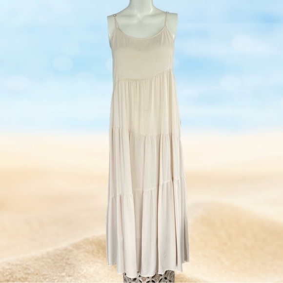 🌴 Maxi Sundress with Spaghetti Straps, Flowy - Picture 1 of 5
